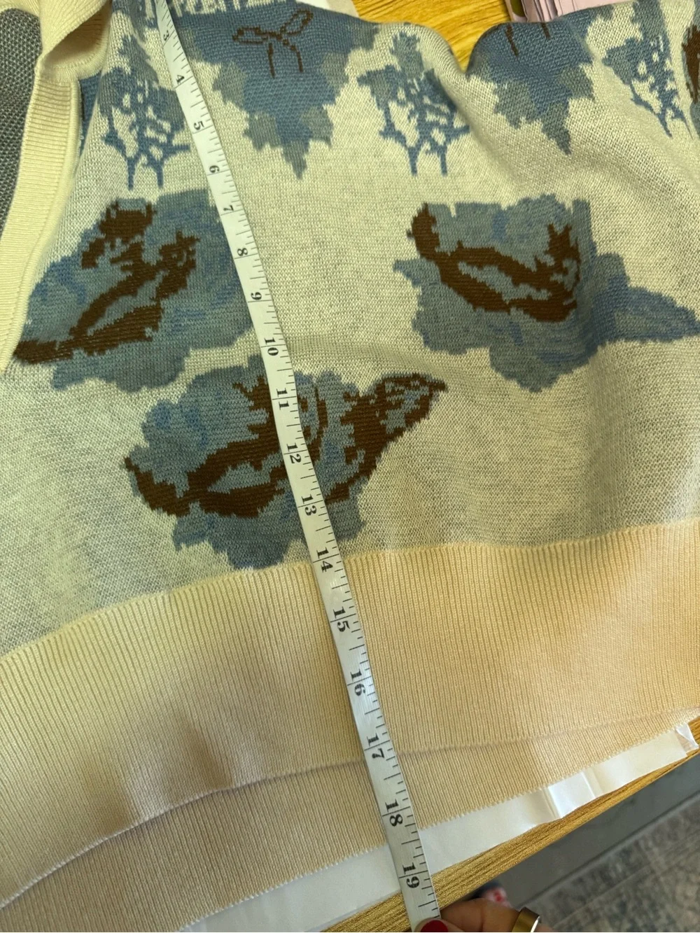 Free People Intimately Sweater Cropped Mock Neck Floral M